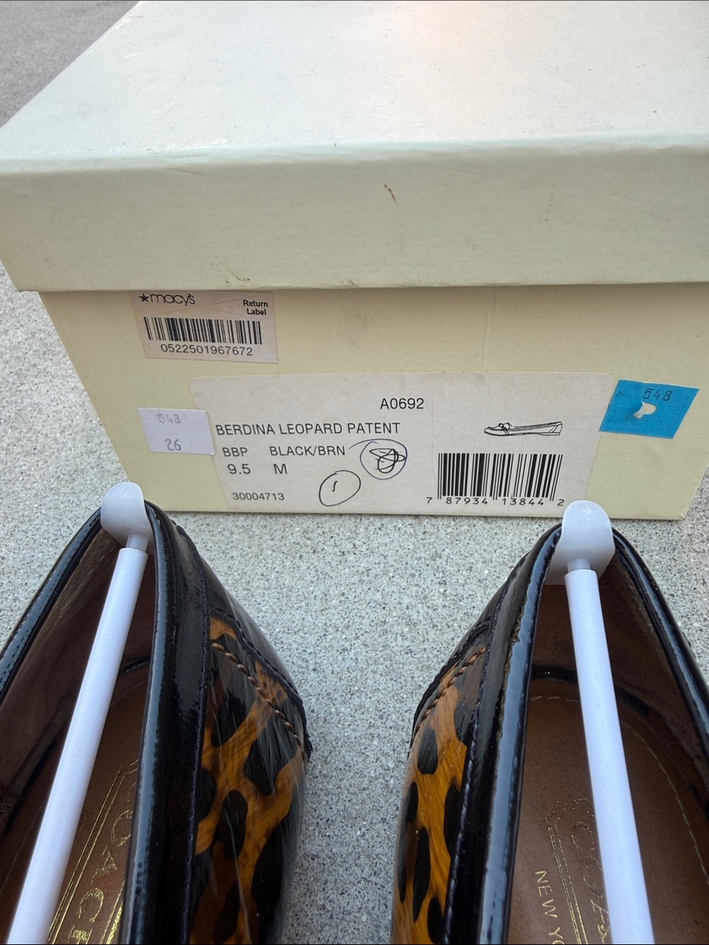 Coach Berdina Patent Leopard Driving Loafers - Brown/Black Size 9.5 Women’s - Picture 7 of 7